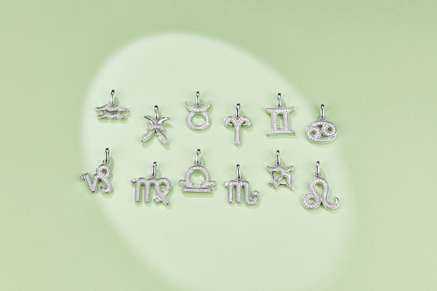 Cancer Zodiac Moissanite Pendant Necklace – 925 Sterling Silver, 18K White Gold Plating