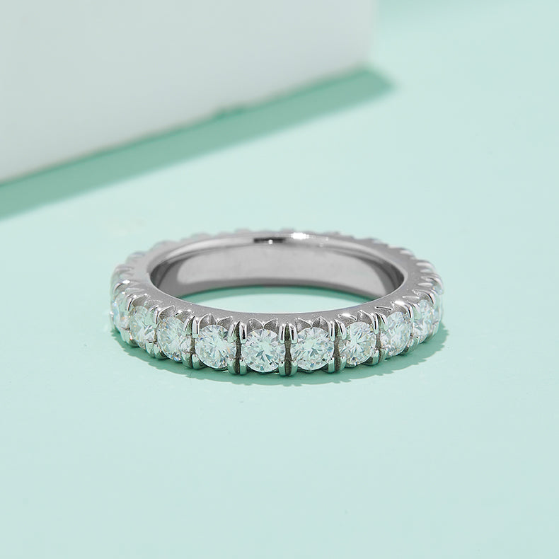 2.3CT Moissanite Eternity Ring in 925 Sterling Silver