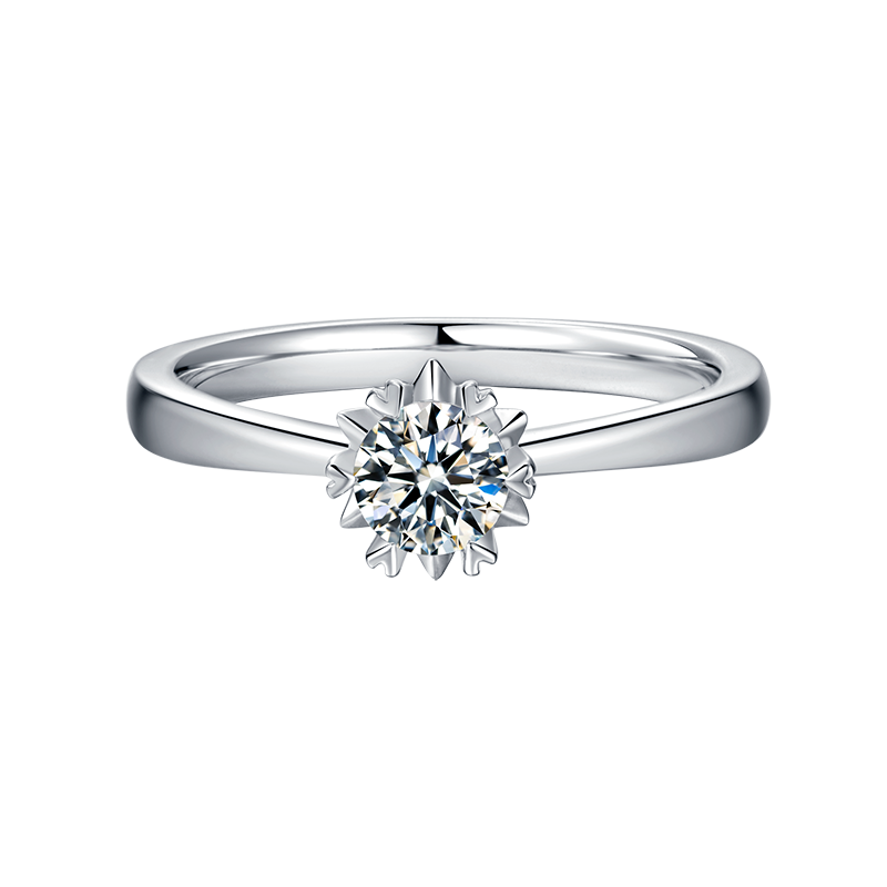 925 Sterling Silver 0.5CT D Moissanite Wedding Ring