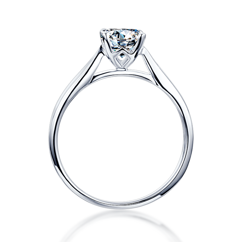 Moissanite 0.5CT Diamond 4-Claw S925 Silver Ring