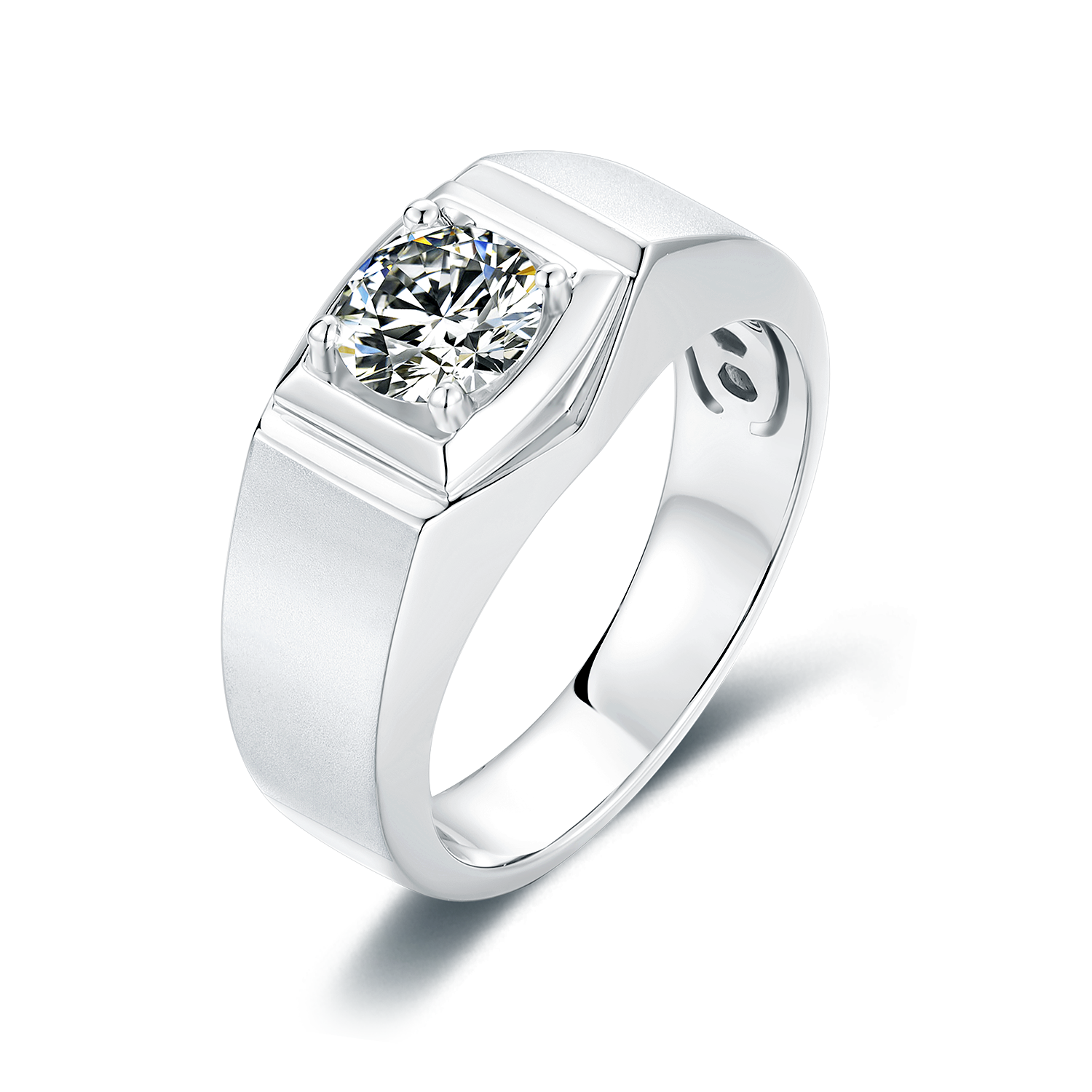 Sac Silver .925 Sterling Silver Star Solitaire Ring – White CZ – Sizes 4-11 – Unisex