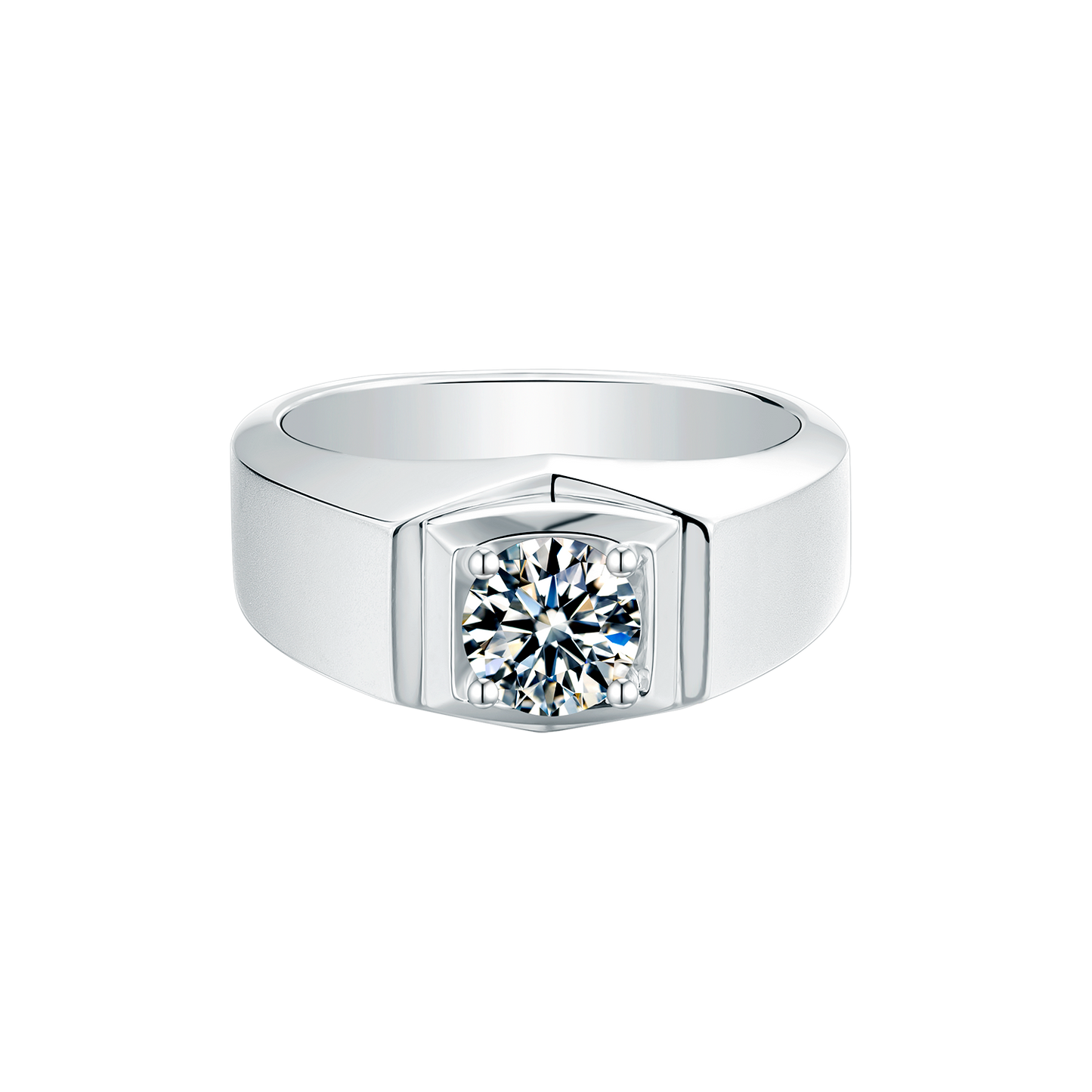Pioneer Moissanite Ring in 925 Silver