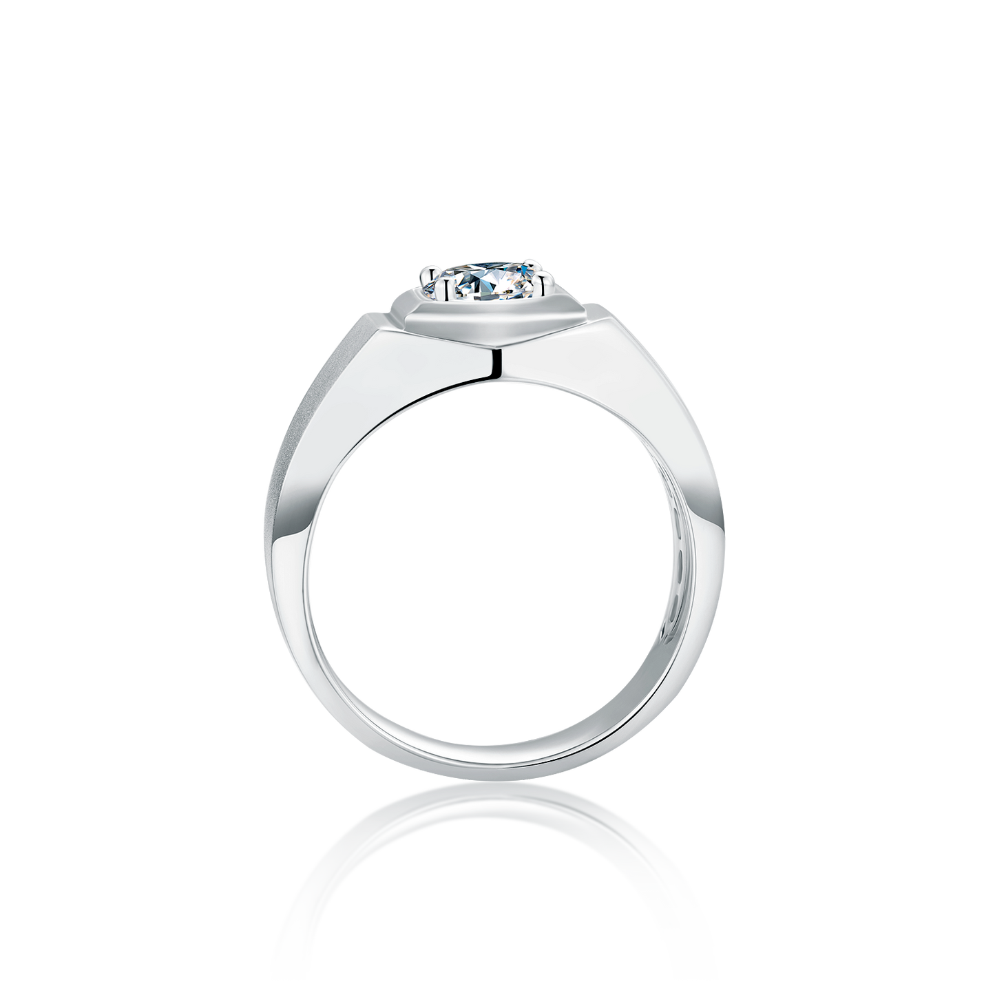 Pioneer Moissanite Ring in 925 Silver