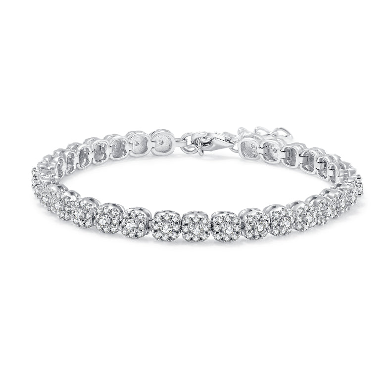 Cushion-Shaped Moissanite Tennis Bracelet in S925