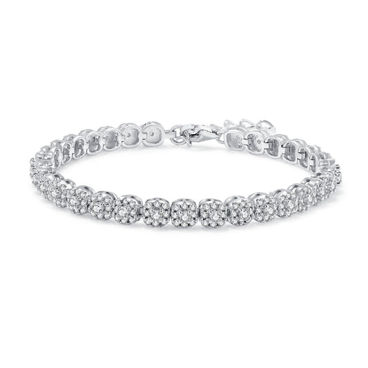 Cushion-Shaped Moissanite Tennis Bracelet in S925