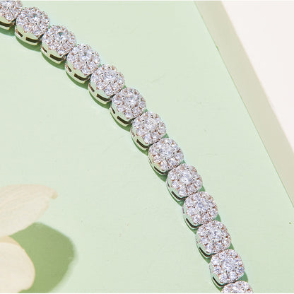 Cushion-Shaped Moissanite Tennis Bracelet in S925