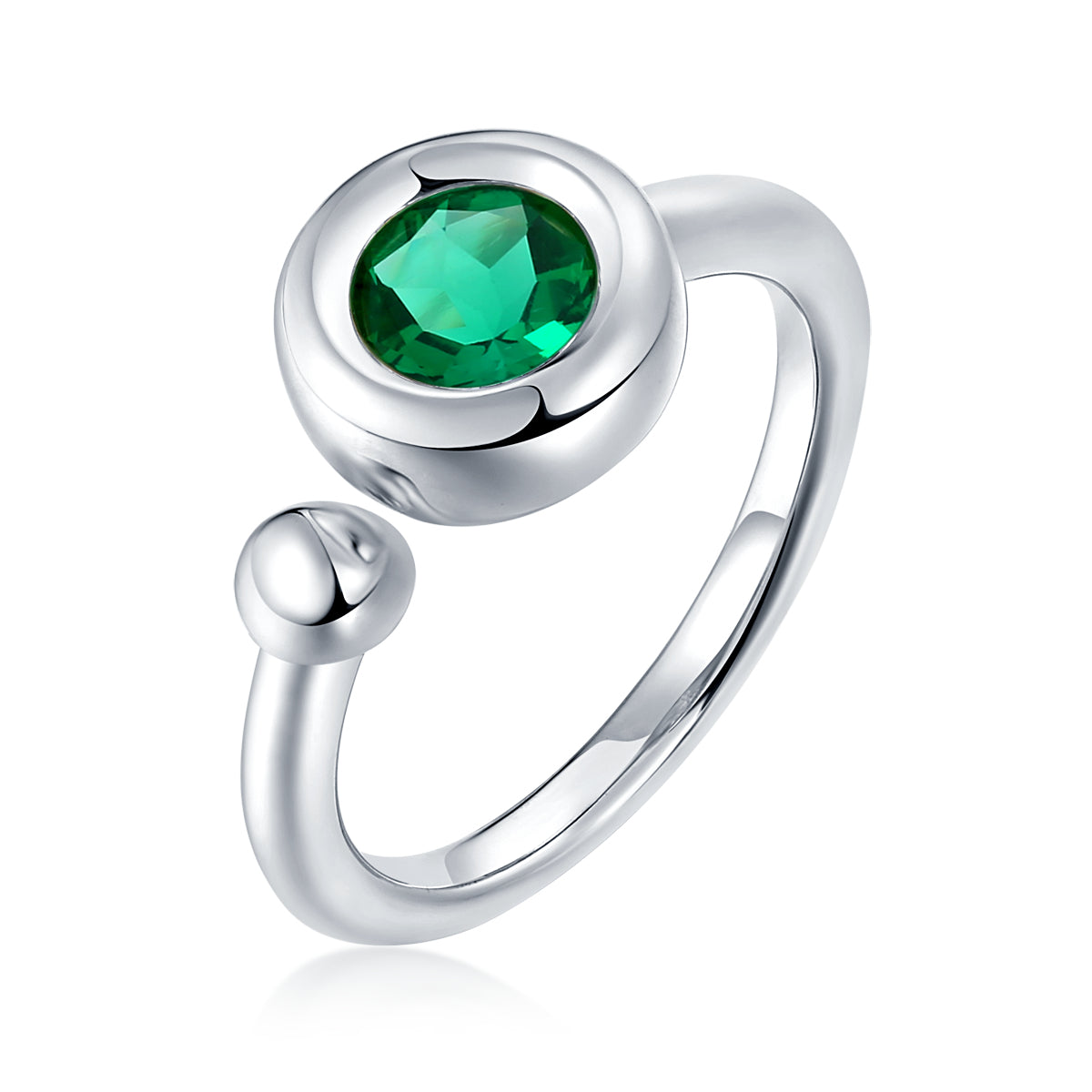 1 Carat Moissanite Adjustable Open Engagement Band