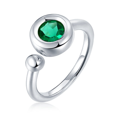 1 Carat Moissanite Adjustable Open Engagement Band