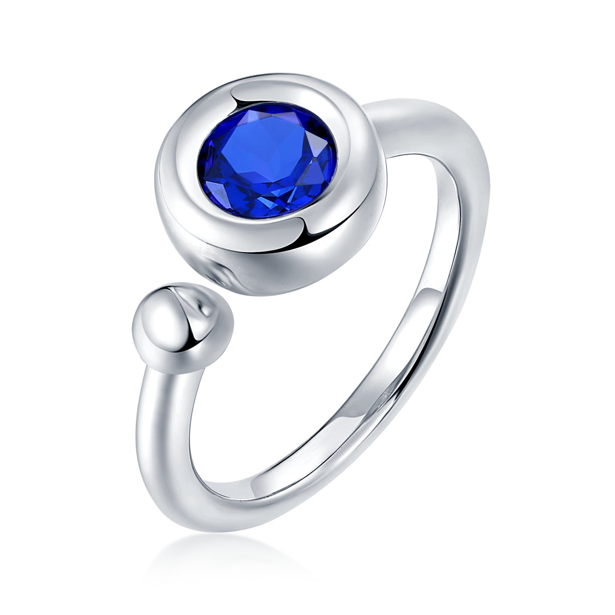 1 Carat Moissanite Adjustable Open Engagement Band