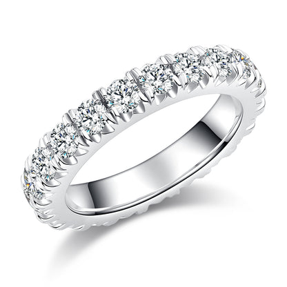 2.3CT Moissanite Eternity Ring in 925 Sterling Silver