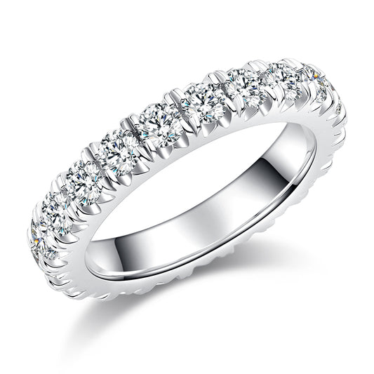 2.3CT Moissanite Eternity Ring in 925 Sterling Silver