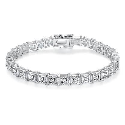 Princess Cut 0.5CT Moissanite Diamond Tennis Chain Bracelet