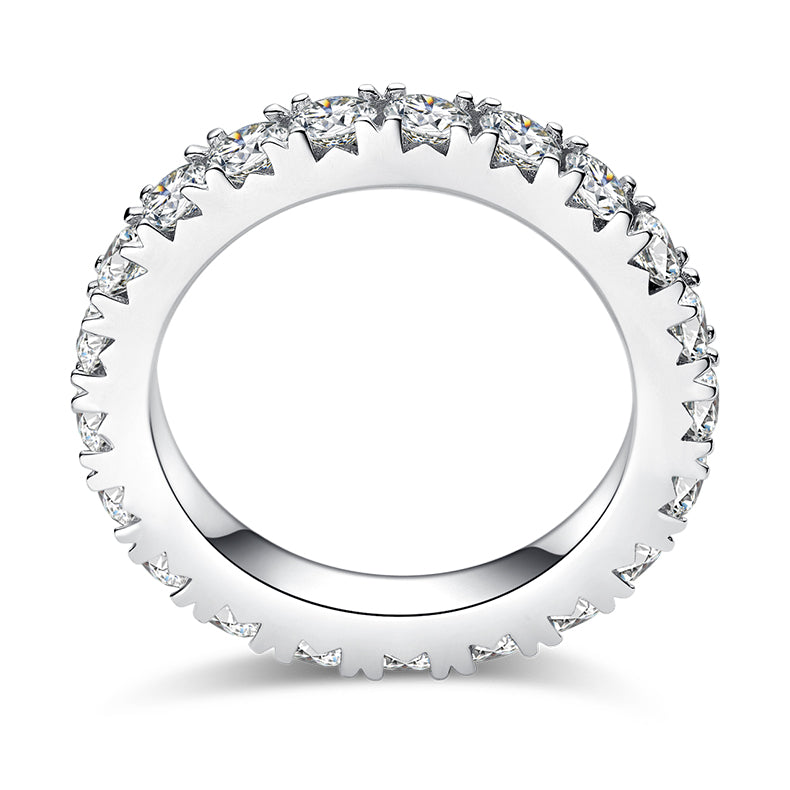 2.3CT Moissanite Eternity Ring in 925 Sterling Silver