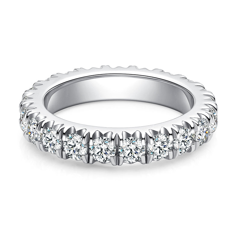 2.3CT Moissanite Eternity Ring in 925 Sterling Silver