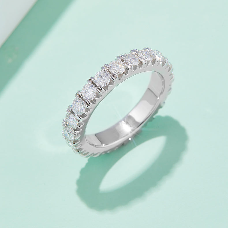 2.3CT Moissanite Eternity Ring in 925 Sterling Silver