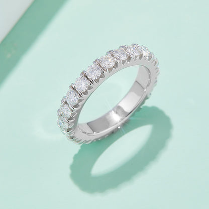 2.3CT Moissanite Eternity Ring in 925 Sterling Silver