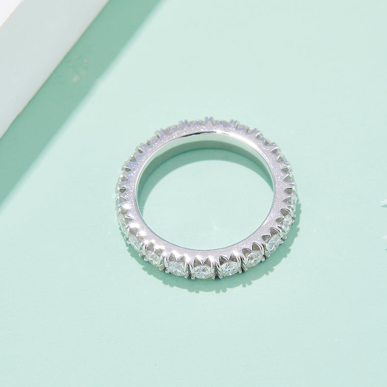2.3CT Moissanite Eternity Ring in 925 Sterling Silver