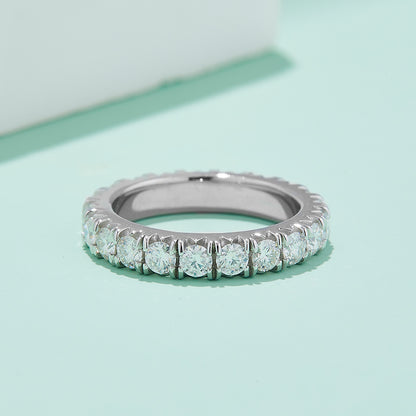 2.3CT Moissanite Eternity Ring in 925 Sterling Silver