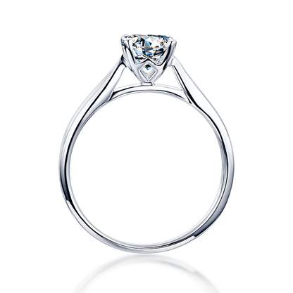 Moissanite 0.5CT Diamond 4-Claw S925 Silver Ring