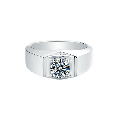 Pioneer Moissanite Ring in 925 Silver