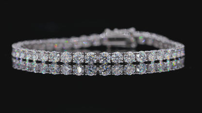 Classic Four-Prong Moissanite Tennis Bracelet in S925 Silver