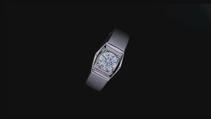 Pioneer Moissanite Ring in 925 Silver