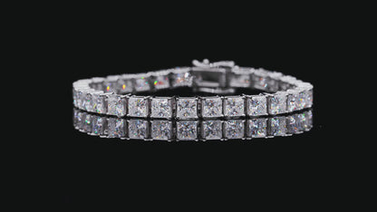Princess Cut 0.5CT Moissanite Diamond Tennis Chain Bracelet